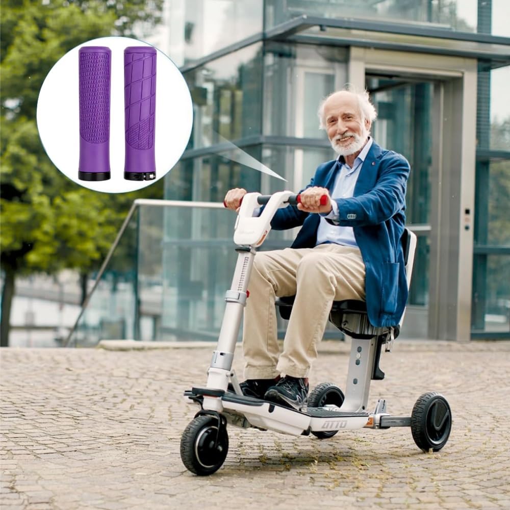 Jindizi Ergo 22mm Inner Universal or Spare Ergonomic Handlebar Grips with Shock Easy and Design for Kick Mountain and Cross Bikes Grips, Diameter,