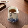 Jingdezhen Glazed Color Blue And White Tea Pitcher Handmade Lotus Japanese Cha Hai Tea Infuser Justice Cup Tea Craft Accessories