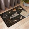 Feline Portraits Gallery Pattern Rug Floor Mat for Living Room or Bedroom Soft and Comfortable Carpet a Gift for Birthday and Holiday.