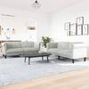 2 Piece Sofa Set Light Grey Velvet