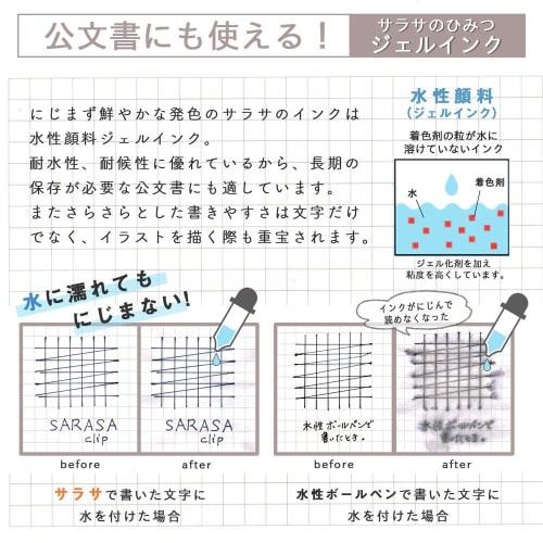 Zebra Gel Ballpoint Pen Sarasa Clip 0.5mm 5 Color Set N JJ15-5C-N