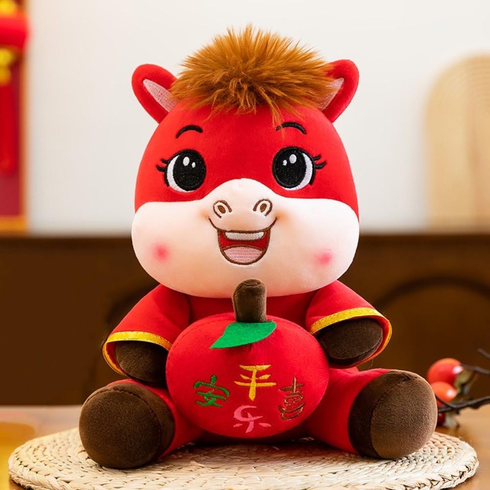 Good Luck Stuffed Horse Toy Cute Zodiac Pony Figurine Horse Plush Doll  Birthday Gift