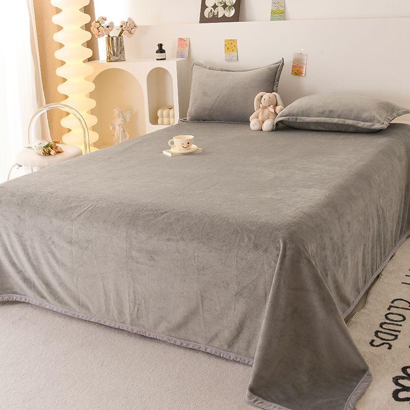 Melkevelur Laken, Vinter Pluss Velur, Fortykket, Mykt, Hudvennlig Seng, Velurteppe, Dobbeltsidig Velur, Tynt Vinter Dobbelbrukslaken