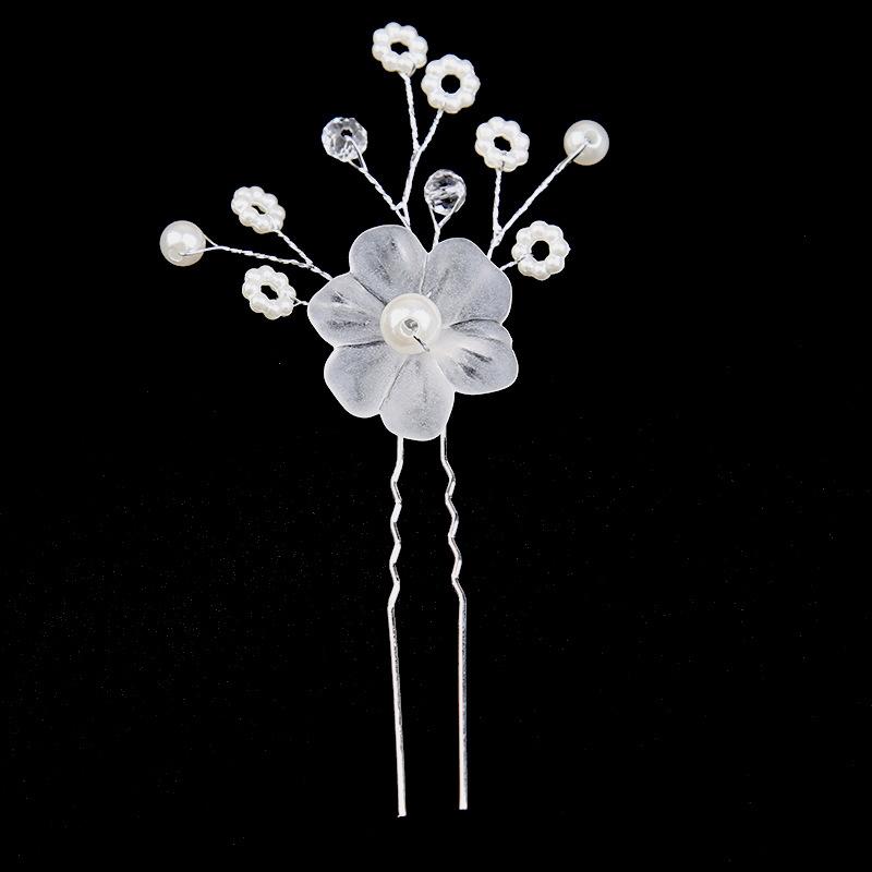 

Fashion Rhinestone Pearl Flower Wedding Hair Combs Bride Hairpin Headdress Elegant Sweet Hair Accessories Bridal Headpiece A4