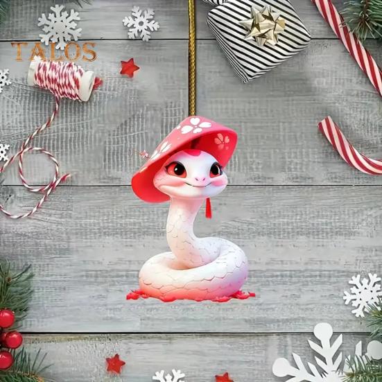 Vánoční přívěsek Ornament Kreslený styl závěsný doplněk Vánoční stromek, odolný proti vyblednutí, se šňůrkou Univerzální dekorace