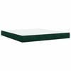 Box Spring Bed with Mattress Dark Green 180 X 200 Cm Velvet
