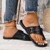 Summer new women's shoes cover toe fashion flat heel casual women's cool slippers