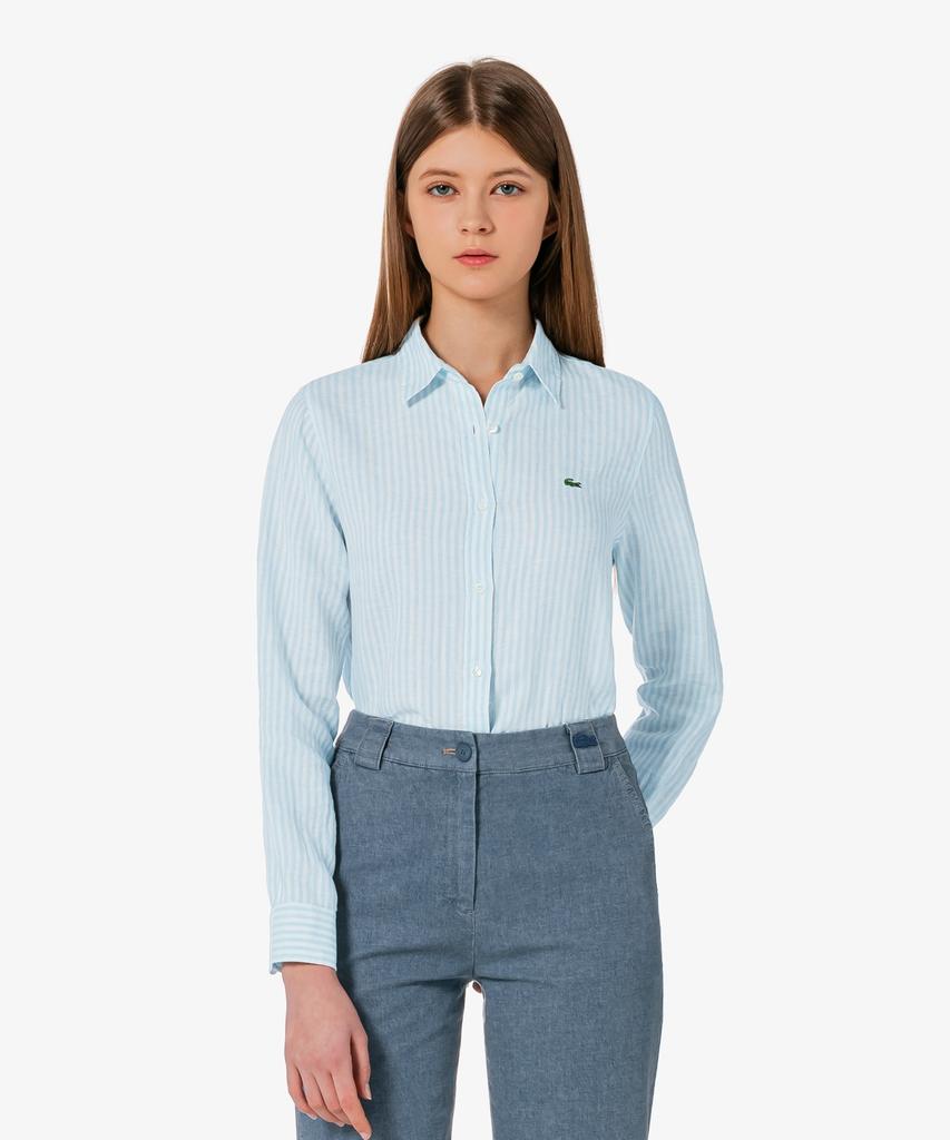 LACOSTE Women'S Regular Fit Linen Shirt Cf005E-56G Hbp