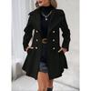 European & American Women's Double-Breasted Woolen Coat - Autumn/Winter Fashionable Style