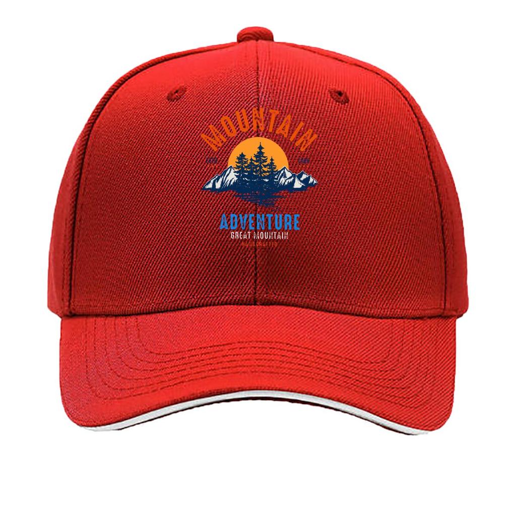 Mountain Adventure ESTD Great Mountain Handcrafted Sandwich Baseball Cap Sun Cap Outdoor Workouts Hat