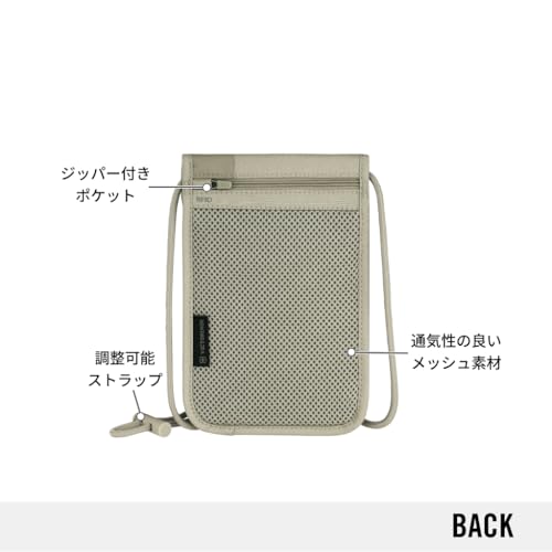 VICTORINOX Travel Essentials Security Neck Pouch with Passport Holder and Valuables, Men's Wallet, Sand Beige [Official Japanese Product] 653379