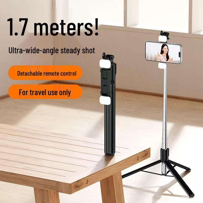 Bluetooth Selfie Stick & Tripod: Extendable Phone Holder for Live Streaming & Photography.