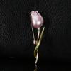 Enamel Tulip Brooches For Women Flower Wedding Office Party Brooch Pins Gift