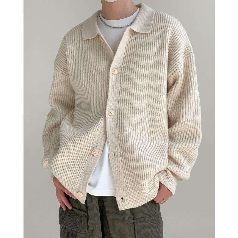 Men S Casual Loose Lapel Long Sleeve Knit Cardigan For Autumn Winter