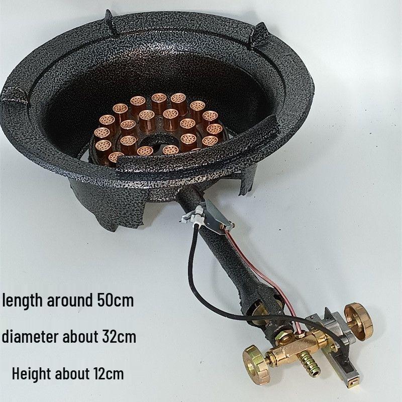Heavy-Duty Commercial Cast Iron Wok Burner Head with High-Pressure Flame