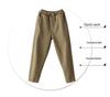 Dames harembroek met verdikte taille, herfst/winterstijl 2026, modieuze elastische taille, lange, comfortabele broek