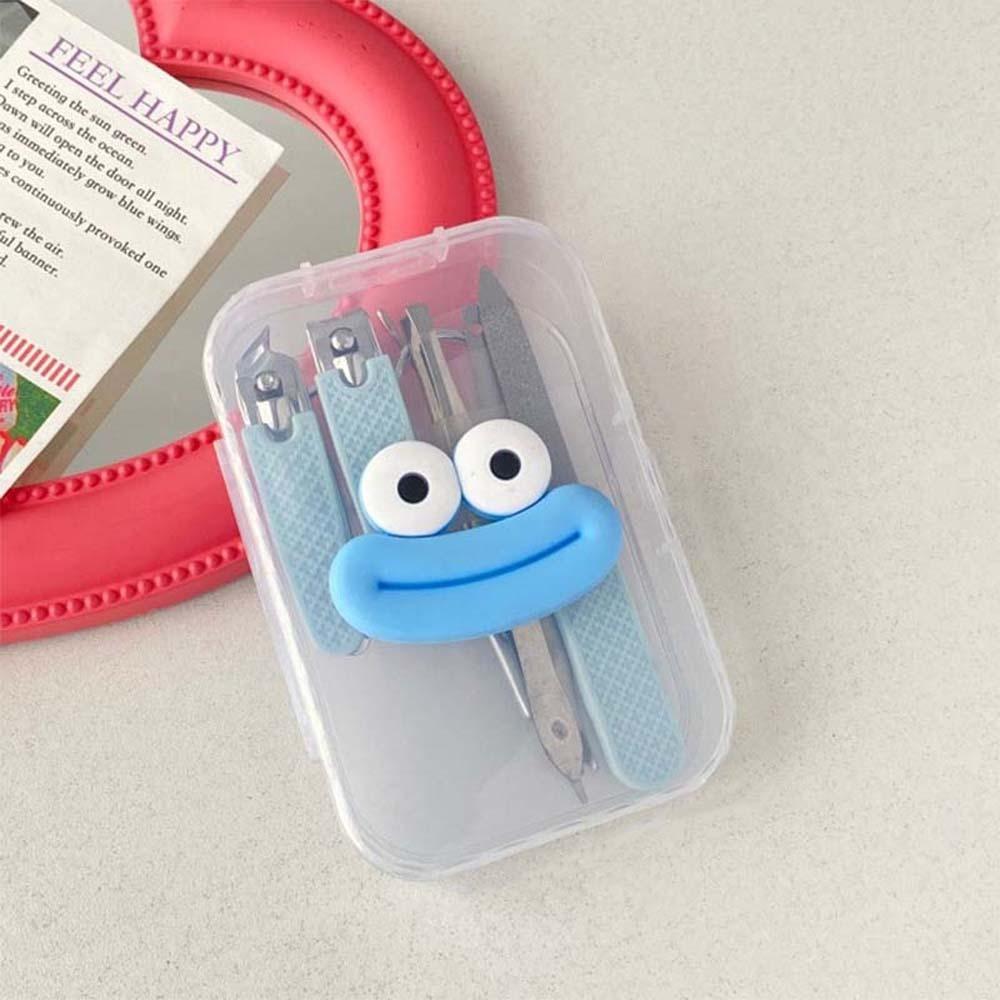 

Manicure Tool Nail Clippers Set Earpick Eyebrow Pliers Pedicure Tools Cartoon Nail Sanding Travel
