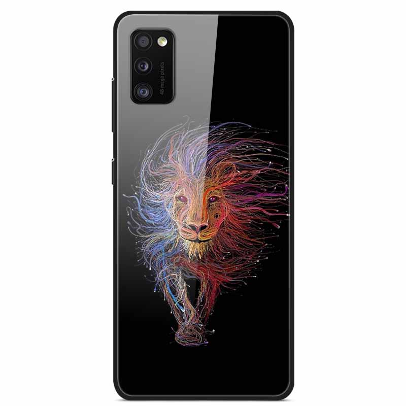Para Samsung A41 Funda A31 A71 A51 Cristal Templado Cubiertas Traseras Rígidas Para Samsung Galaxy A51 Fundas de Teléfono Fundas Protectoras Coque A 41