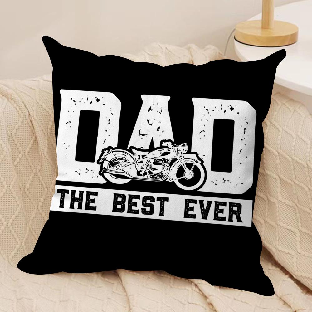 Best Dad Ever fathers day Cushion Cover Soft Plush Fabric DoubleSided Printed Cushion Covers for All Seasons Modern Home Decor