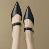 Fashion Fashionable Women's Pointed Toe Toe Sandals 2025 Summer New Semi Slippers with Metal Buckle Decoration and Fine Heel Sandals