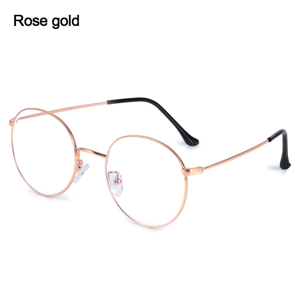Fashion Anti Blue Light Glasses Retro Metal Round Frame Glasses Men Women Radiation Protection Anti-Reflective Computer Goggles