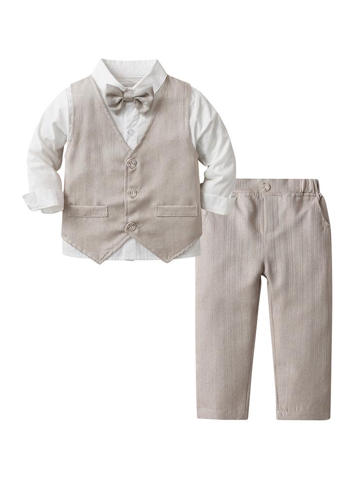 Children's Formal Vest Three-Piece Set: Boys' Spring & Autumn Outfit