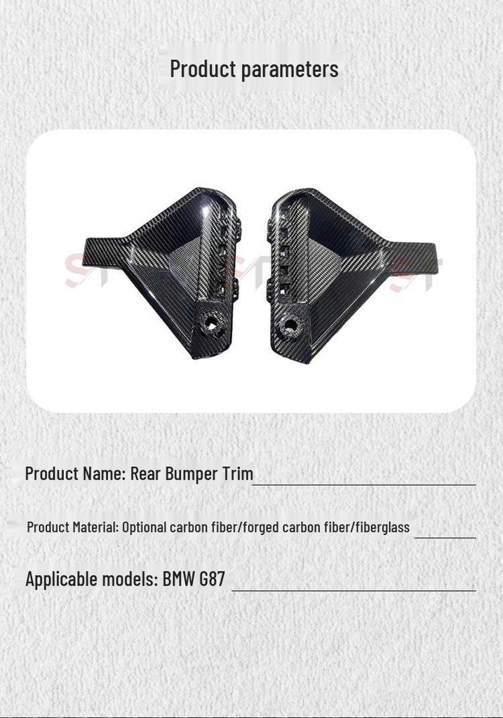 Carbon Fiber Rear Bumper Diffuser Air Vent Trim for BMW M2 G87