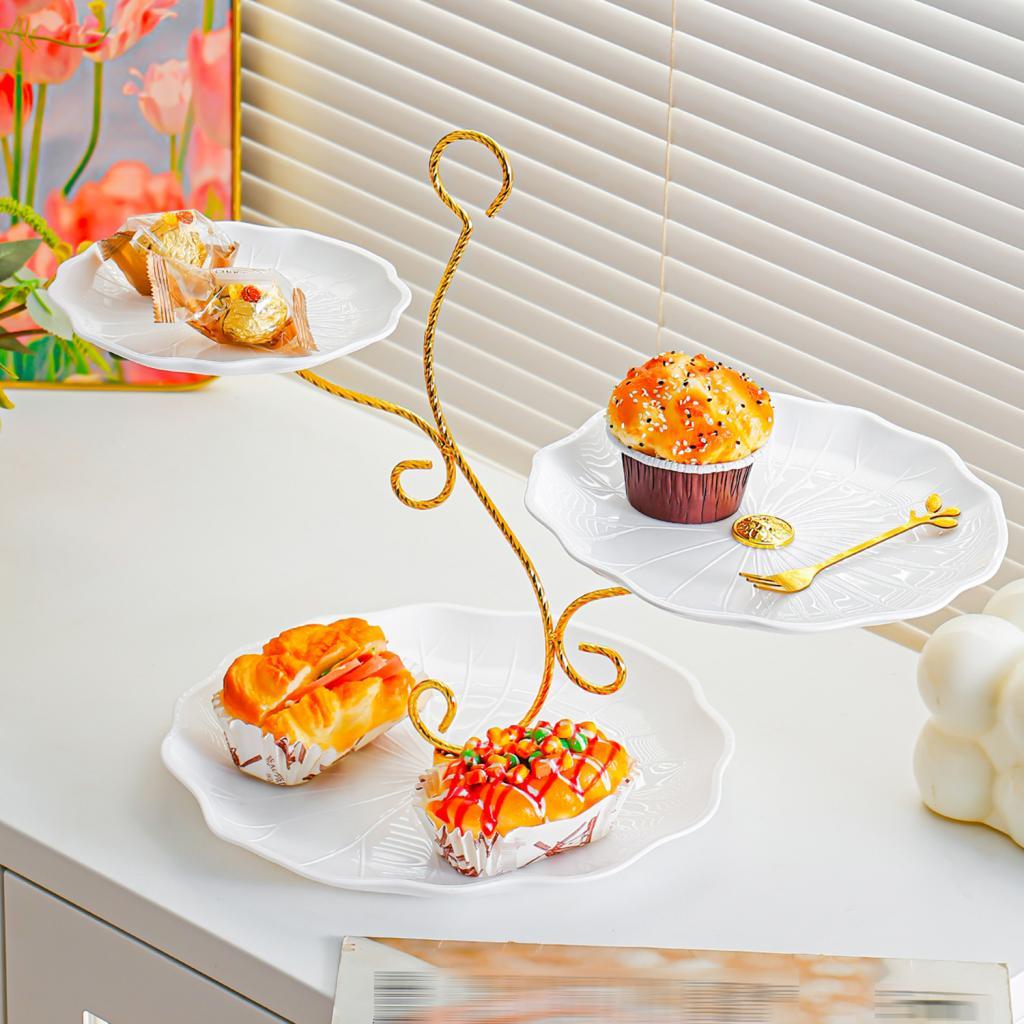 Elegant Pastry Cake Stand Nordic Tiered Serving Tray for Holiday Events and Daily Dining Countertop