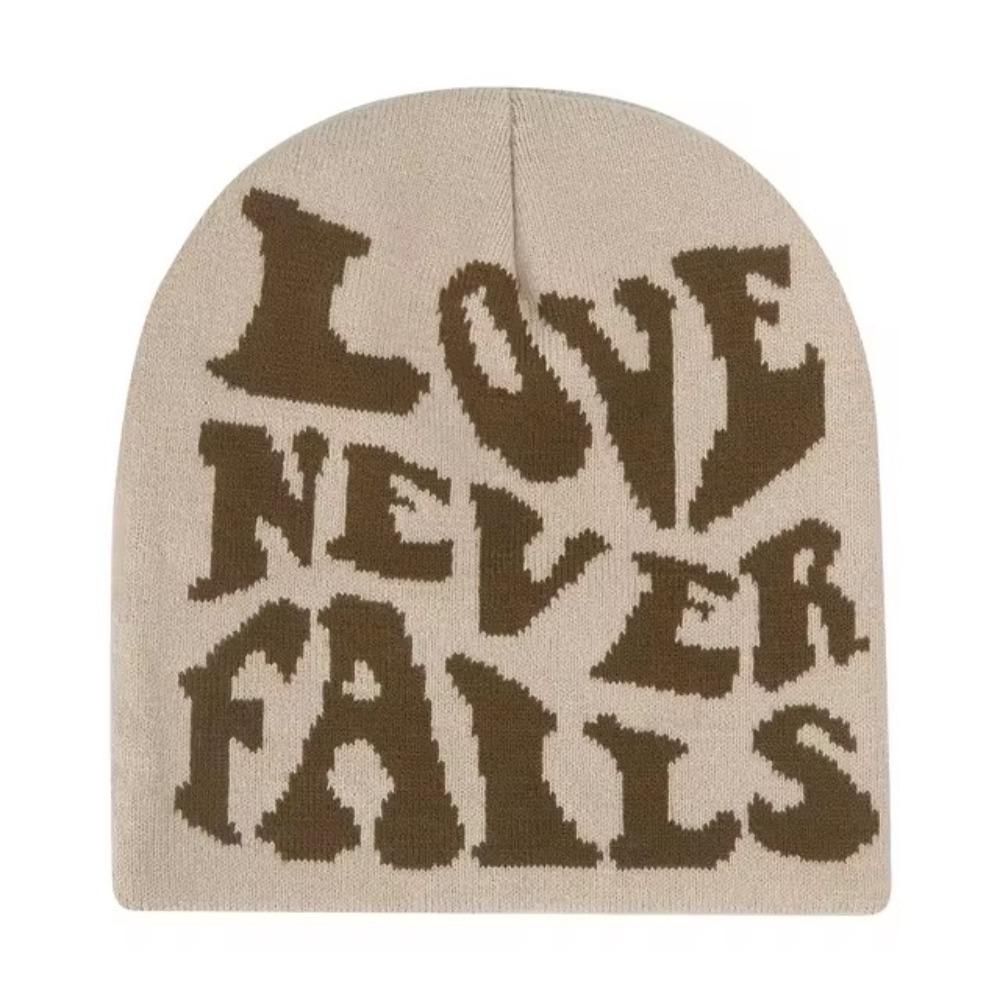 Letter Knitted Hat Elastic Hip Hop Cap Gothic Beanies Cap  Outdoor