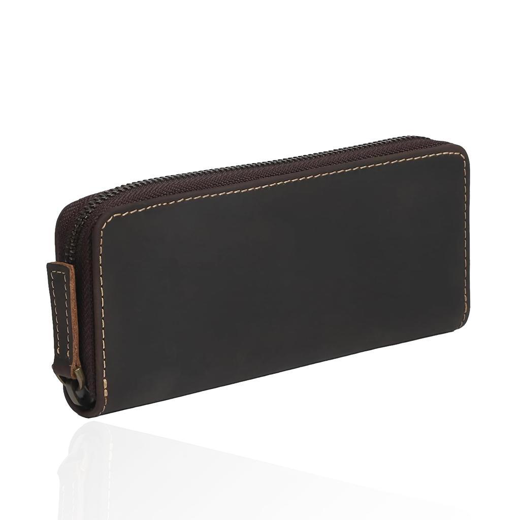 Kameto Bag Manufacturing Slim Leather Pencil Case with Large Simple Design for Adults entirely from the outermost surface of cowhide Stylish Leather