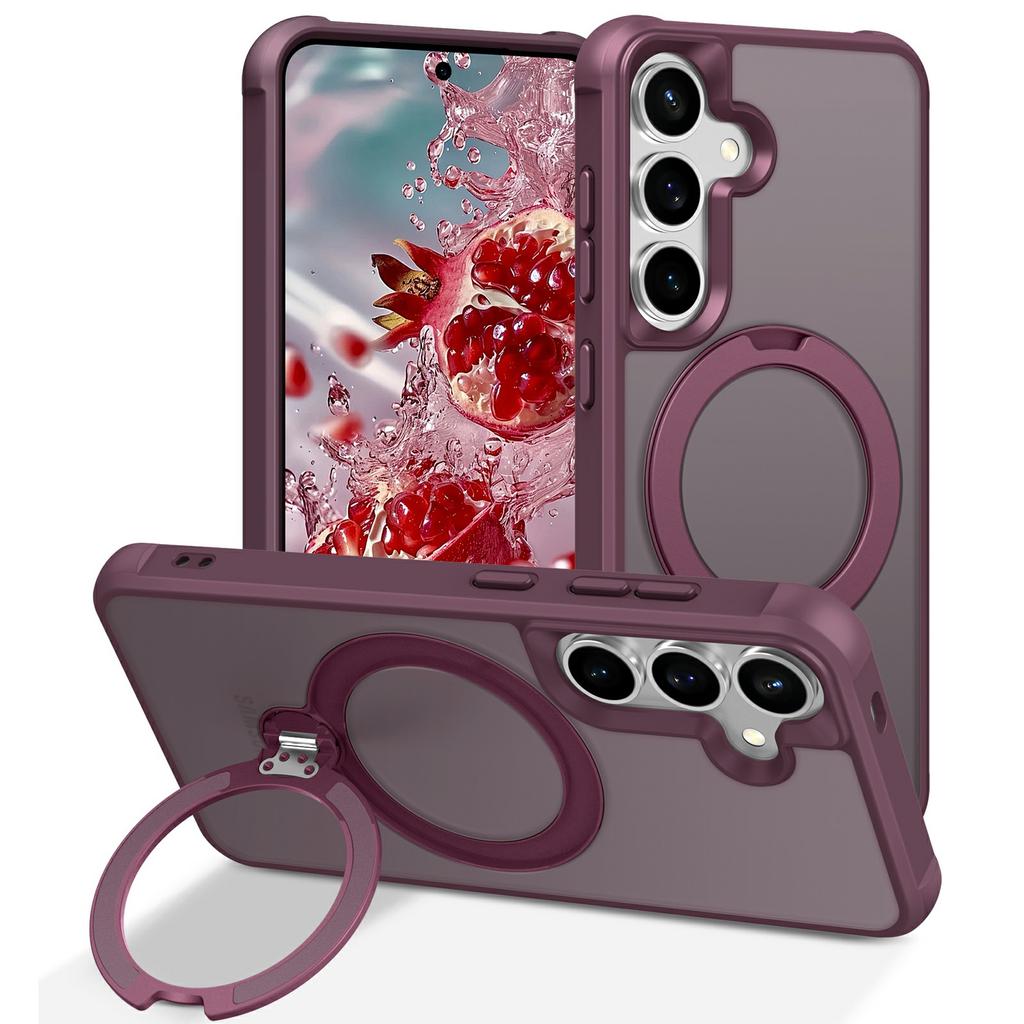 For Samsung Galaxy S26+ Magnetic Case Kickstand TPU PC Shockproof Phone Back Cover