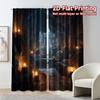2pcs, 2D FLAT PRINTING Curtains (Without Rod) Ancient Cavern Modern Curtains Versatile 100% Polyester Curtains Decorations