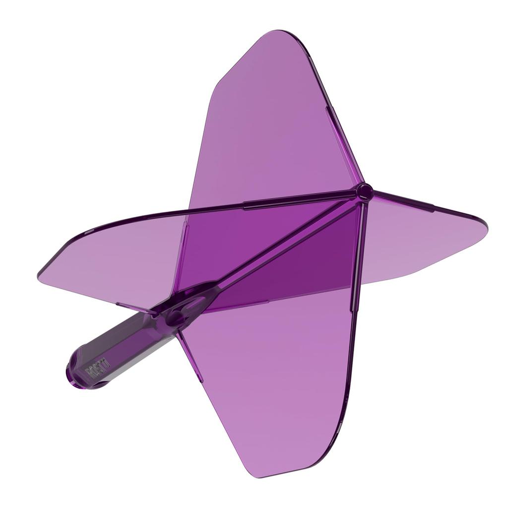CUESOUL ROST 77 Transparent Integrated Flight Standard Set of 3 Clear Purple White Logo L Size (CS-77-XB7T-L)