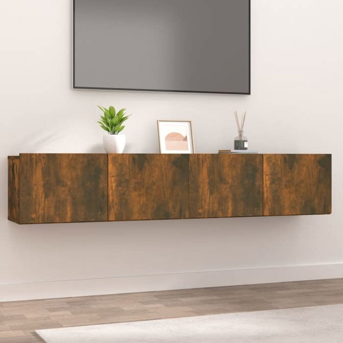 VidaXL TV Stands 2 Pcs Smoked Oak 80x30x30 Cm Engineered Wood 820463