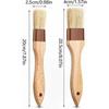 Natural Bristle Pastry Brushes with Long Wooden Handle for Cooking, Baking, and Grilling