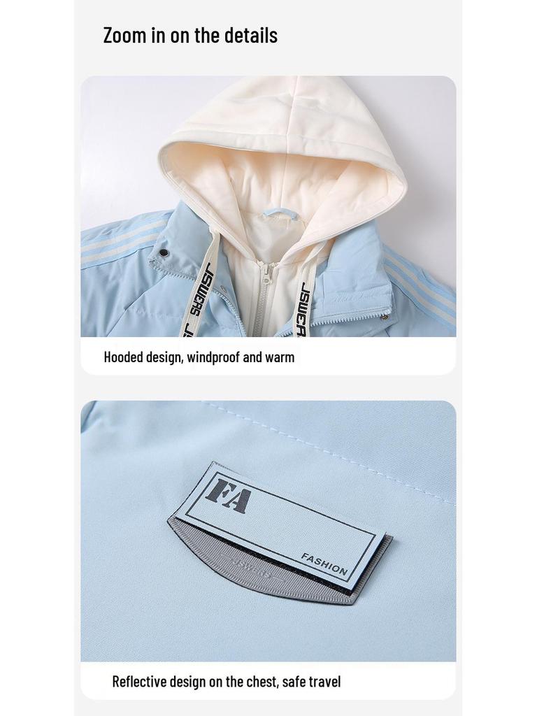 2025 Autumn/Winter Stylish Thick Warm Hooded Cotton Jacket - Wear-Resistant Loose Fit for Couples