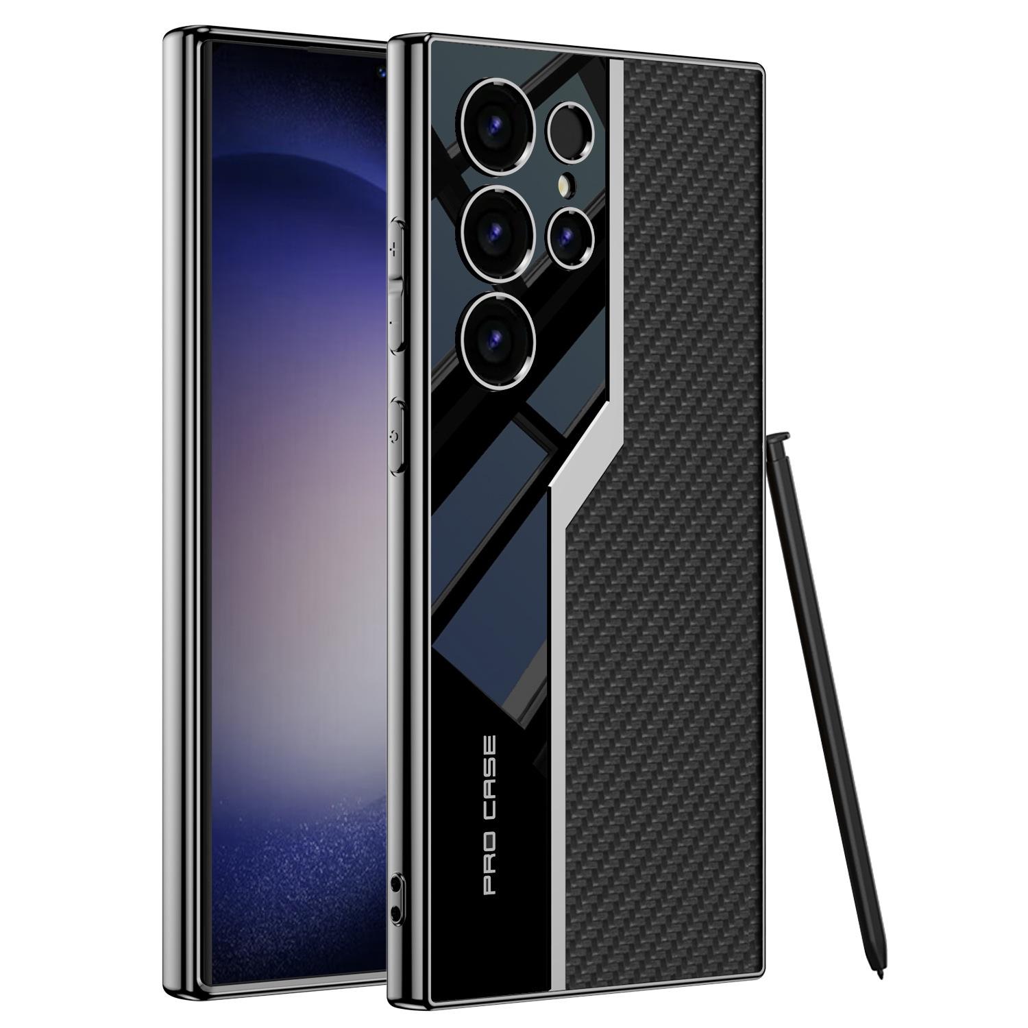 

Гальванизированный кожаный чехол-суперкар для Samsung S23 Ultra - Стильный и прочный защитный чехол Samsung S23 Ultra