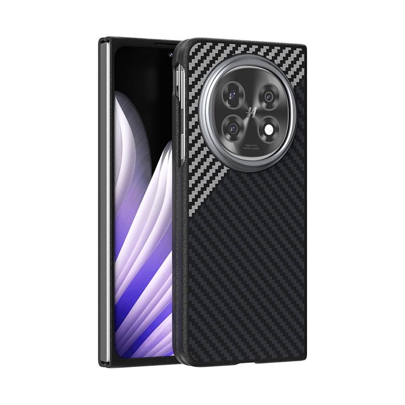 For Oppo Find N5 Case Magsafe Slim Rigid Metal Lens Magnetic Wireless Charger Carbon Fiber Phone Case Cover Grip New Arrival
