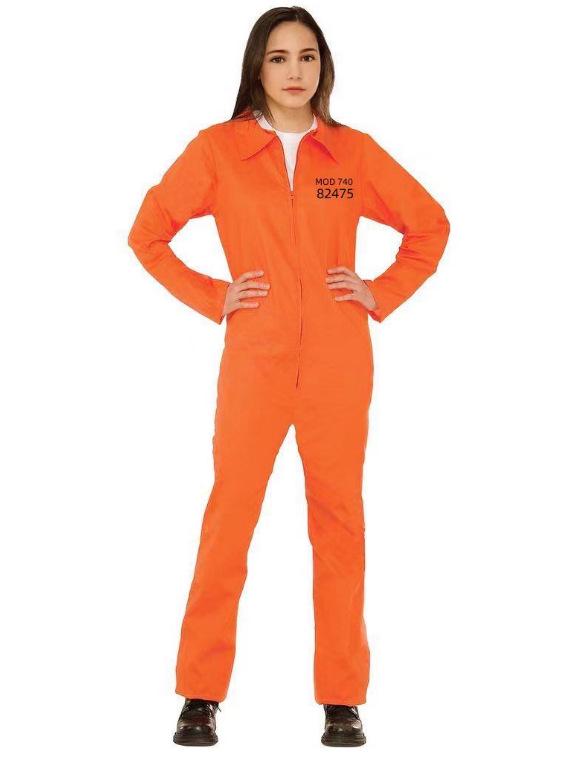 Cross-Border Orange Prisoner Costume for Men - Halloween Cosplay