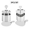 Stainless Steel Kitchen Cold Dish Shaping Mold with Pusher, Round / Heart Dessert Mousse Cake Rings Set - Cooking & Baking Tools