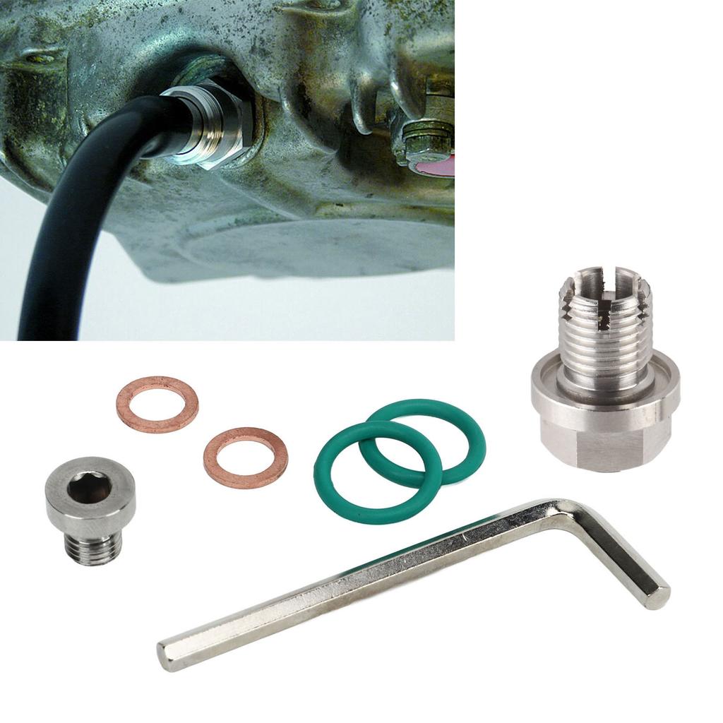 Oversize Drain Plug Stainless Steel Self Tapping Oil Pan Thread Repair Kits with Hex Wrench O Gasket