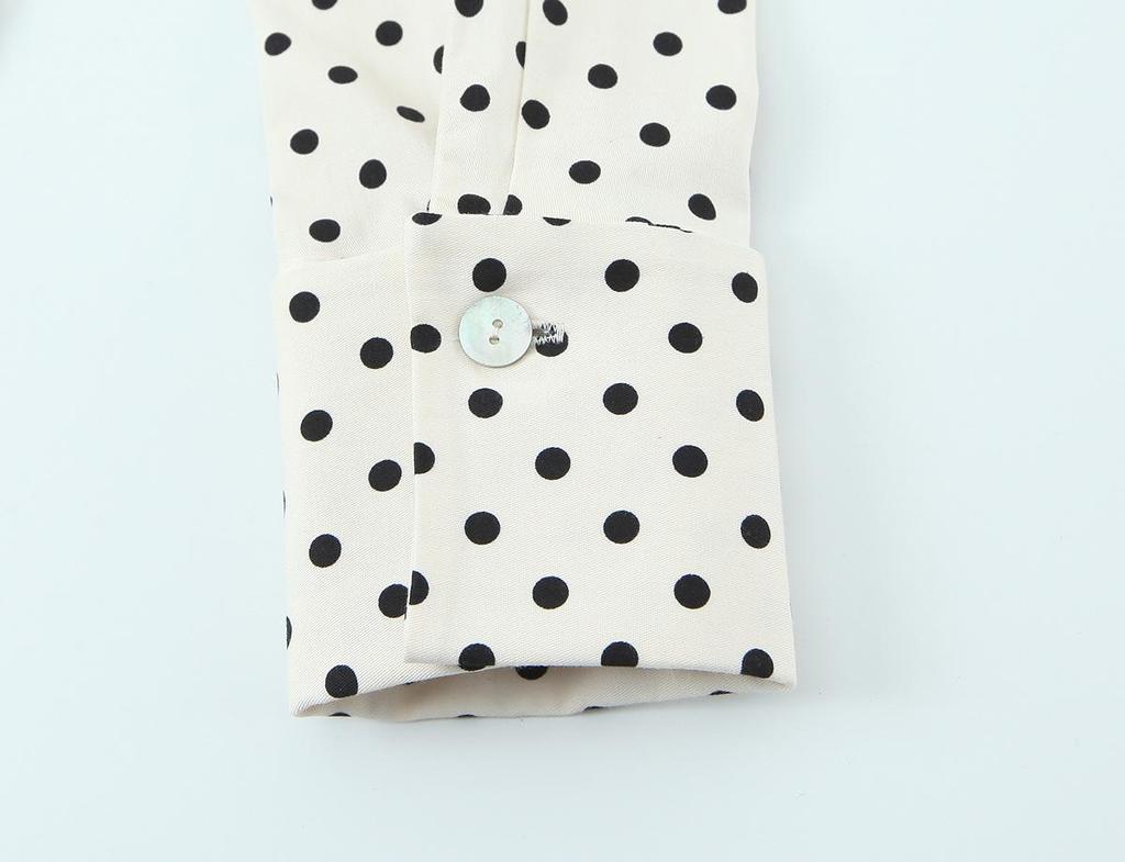 Frühling 2026 Europäisches Polka-Dot Hemdjacke & Mittellange Hosen Set