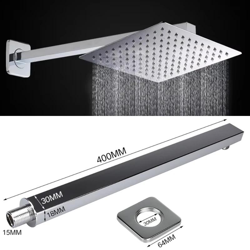 30/40CM Thicken Stainless Steel Shower Extension Arm Straight Wall-Mounted Shower Heads Arm for Bathroom Rainfall Shower Heads
