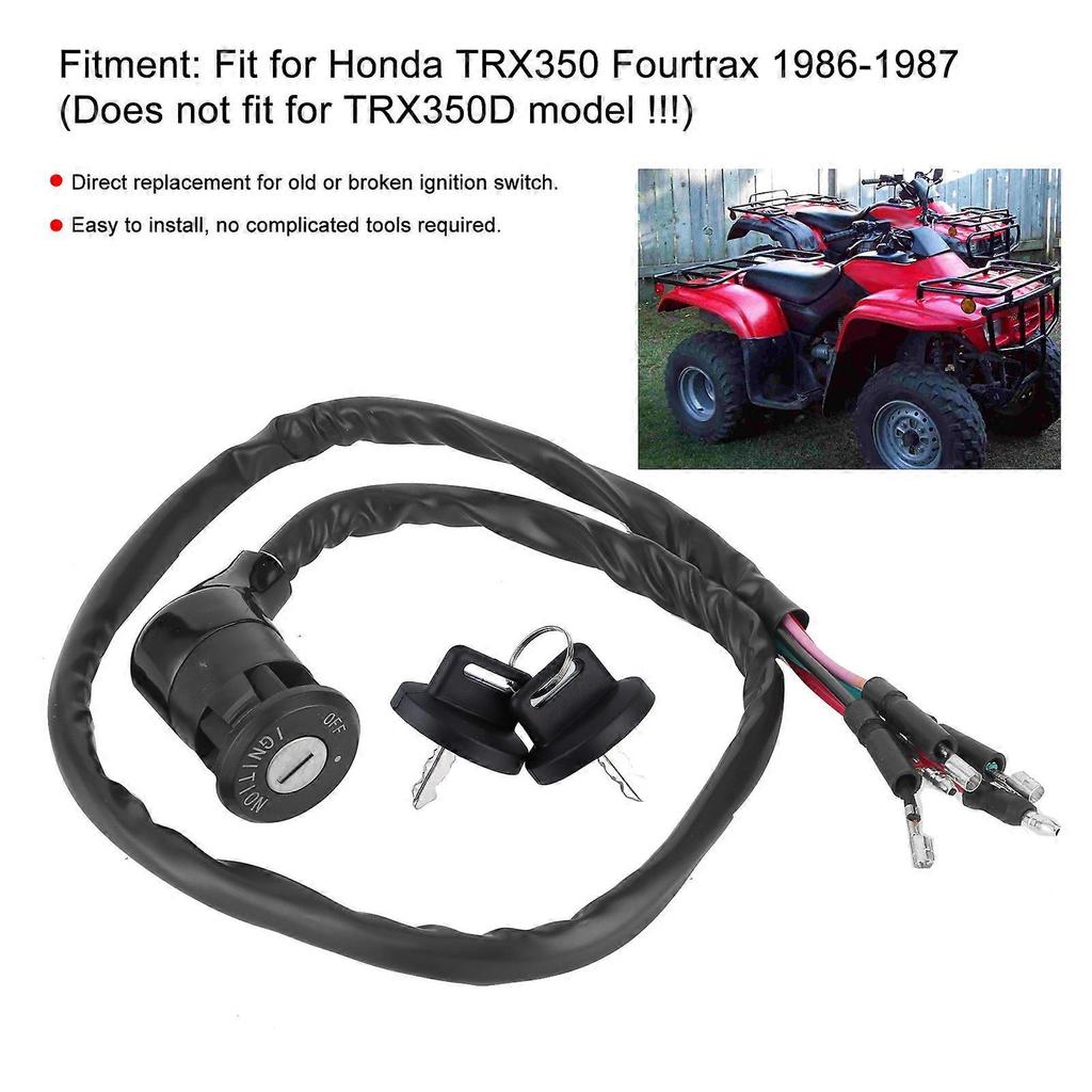 Ignition Switch with 2 Keys Replacement Parts Fit for Honda TRX350 Fourtrax 1986 1987