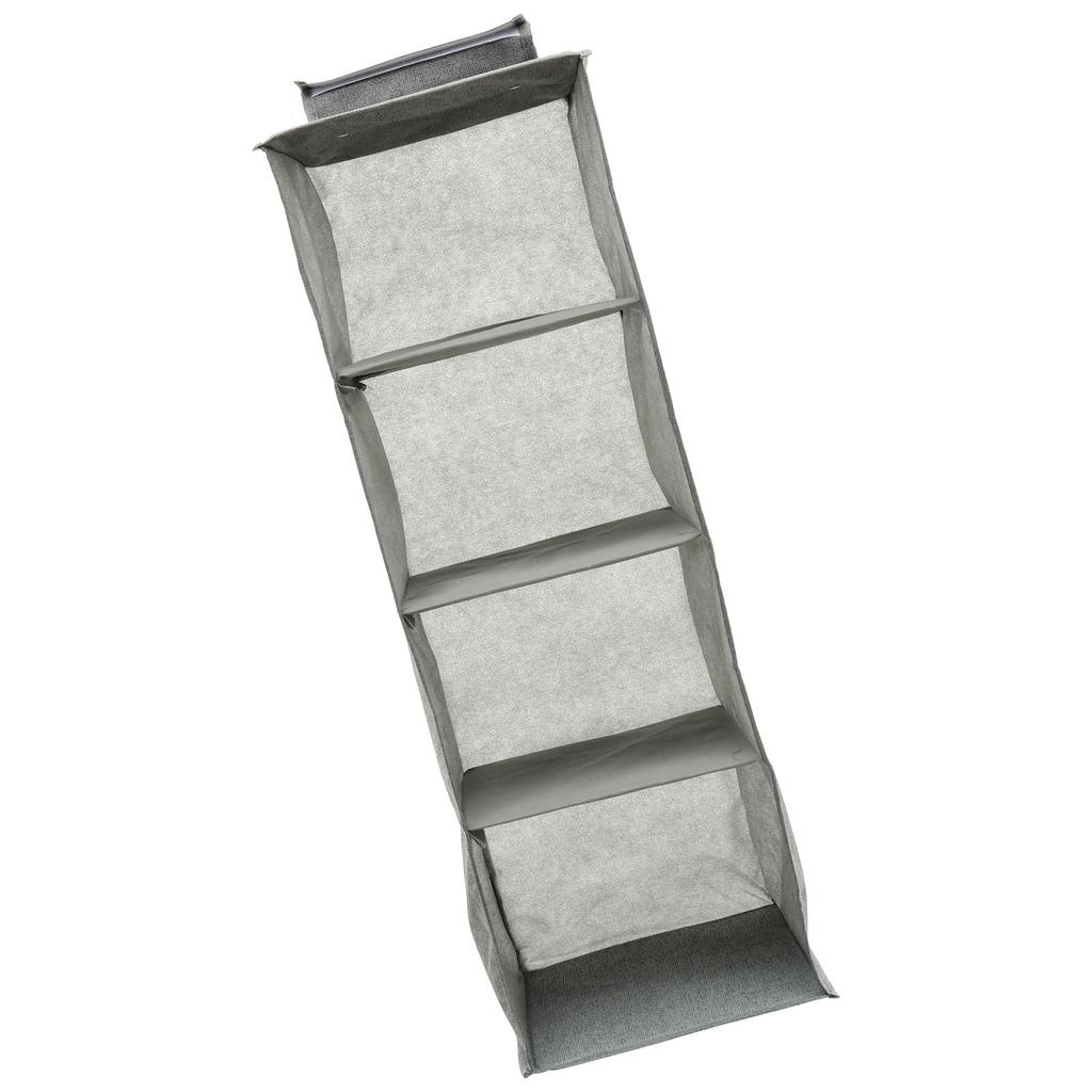 Foldable Cotton Linen Hanging Organizer For Closet 4-Layer Storage Bag Fabric Organizer Shelf Closet Organization
