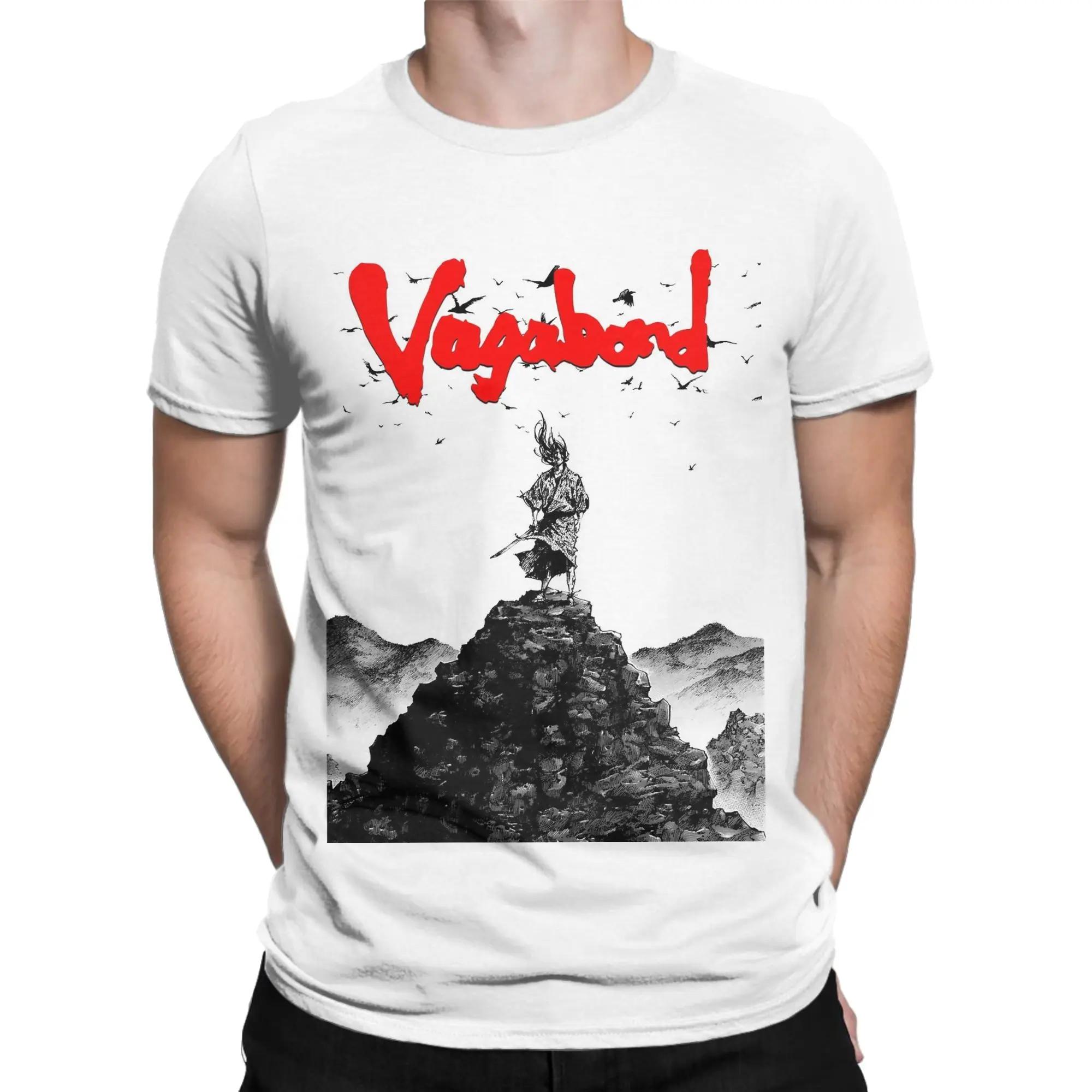

Men s T-Shirt Vagabond Manga Samurai Funny Cotton Tee Shirt Short Sleeve T Shirt Round Collar Tops Plus Size S