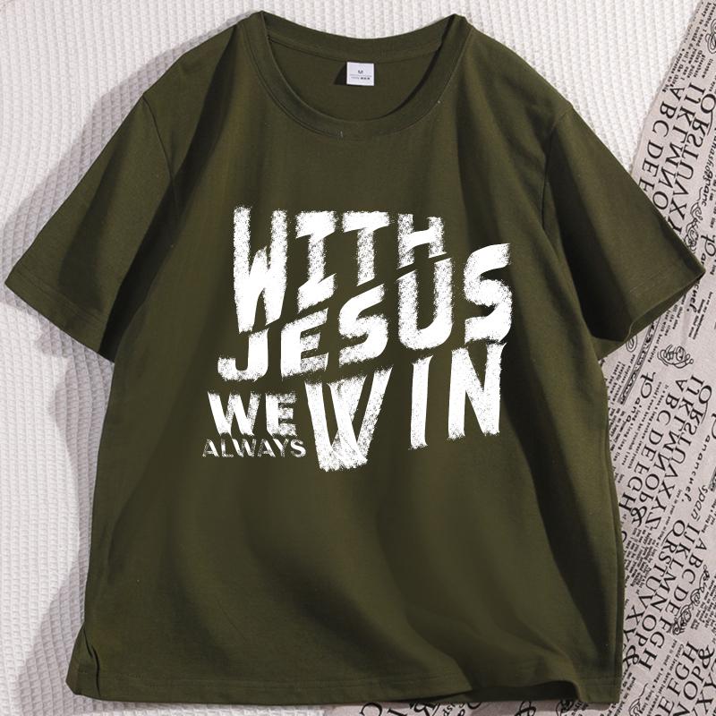 Jesus T Shirt Casual Cotton Short Sleeve Streetwear God Tee Shirt Christian Faith TShirt Loose Printed Short Sleeve Tshirt