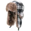 Plaid Trapper Hats   Bomber Fur Hats for  Skiing Snowboarding Skating