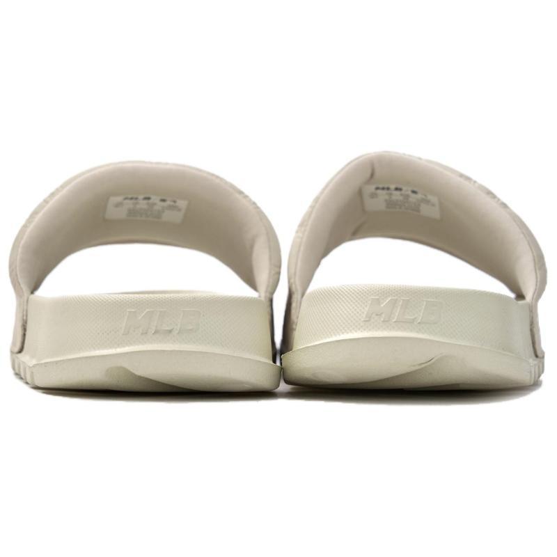 MLB MONOGRAM Series New York Yankees Team Slip Resistant Abrasion Resistant Slide Slippers Unisex Heather Gray Sand Sneakers 3ALPSM153-50SAM