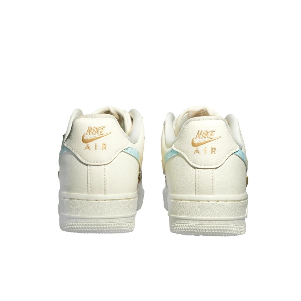 Nike Air Force 1 Low top Pantofi de Skateboard Femei Alb Auriu FV3654-111(Echipa1114-)